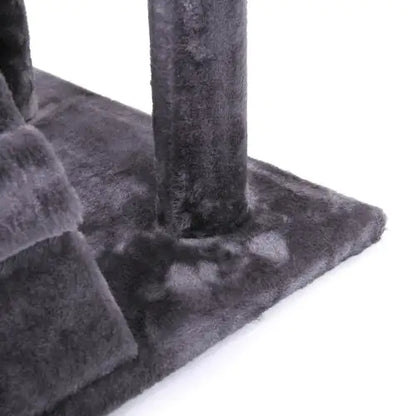 Cat Tree Cat Tower With Catching Ball, Plush Mat, Ladder And Indoor Cat Apartment, Gray